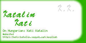 katalin kati business card